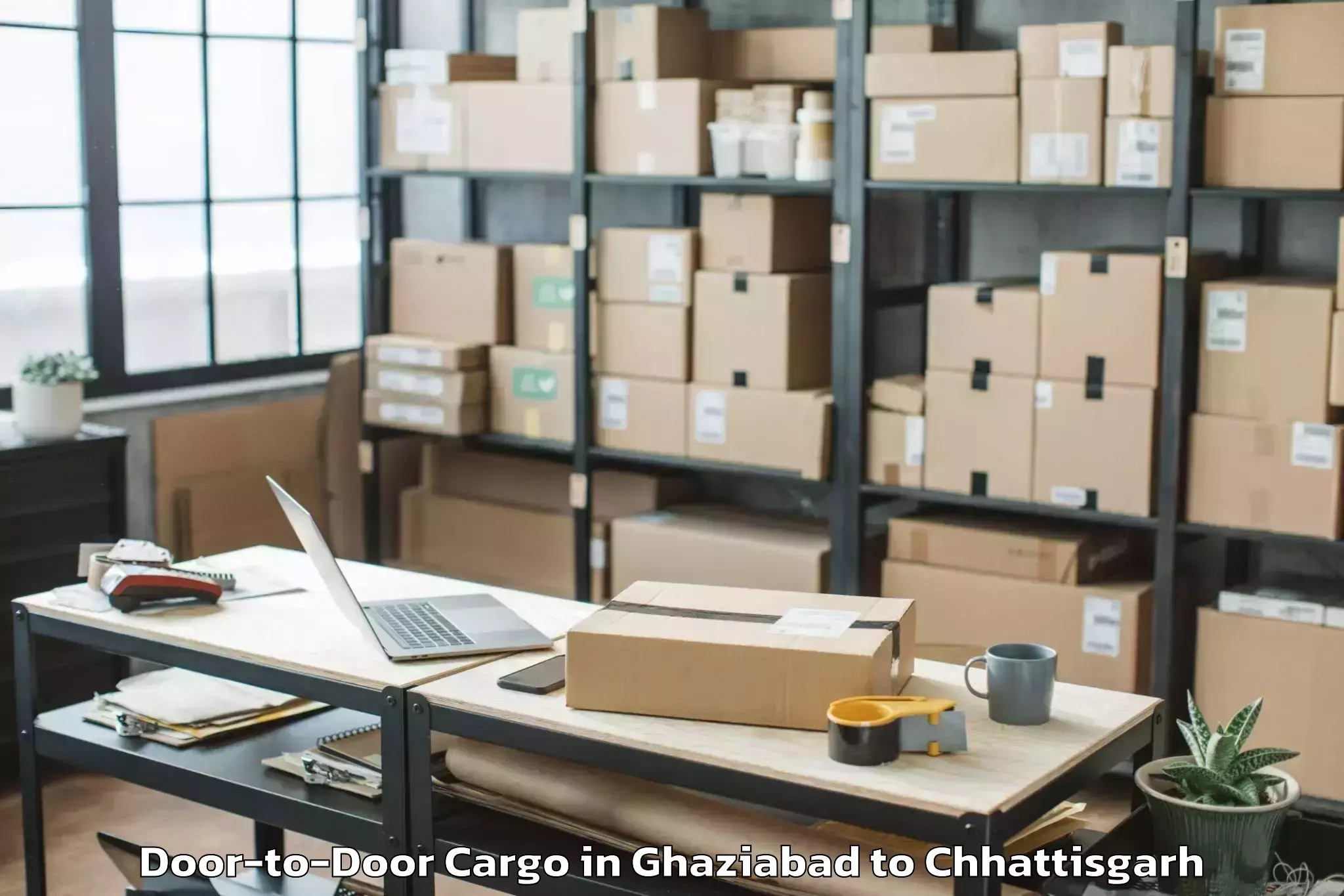 Leading Ghaziabad to Bhanupratappur Door To Door Cargo Provider